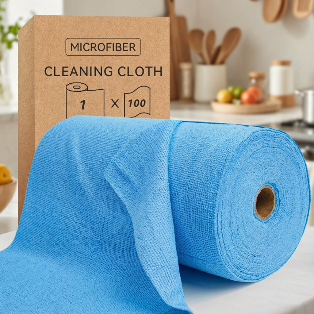 Microfiber Cloth Rolls 25x25cm - 30x30cm 50 Pcs